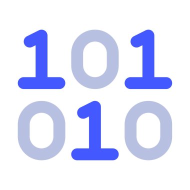 İkili simge, vektör illüstrasyonu basit tasarım