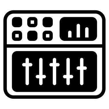 Karıştırıcı simgesi, vektör illüstrasyonu basit tasarım