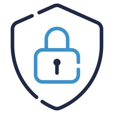 Güvenli simge, vektör illüstrasyonu basit tasarım