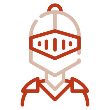 Şövalye simgesi, vektör illüstrasyonu basit tasarım