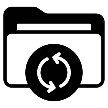 Yedekleme simgesi, vektör illüstrasyonu basit tasarım