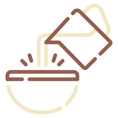 Simgenin üzerine dök, vektör illüstrasyonu basit tasarım