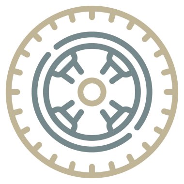 Lastik simgesi, vektör illüstrasyonu basit tasarım