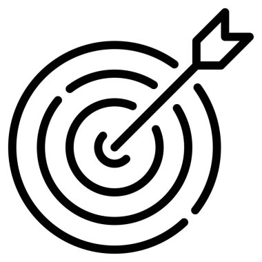 Hedef simgesi, vektör illüstrasyonu basit tasarım