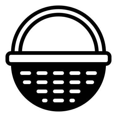 El dokuması Sepet simgesi, vektör illüstrasyonu basit tasarım