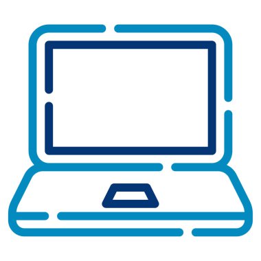 dizüstü bilgisayar simgesi, vektör illüstrasyonu basit tasarım