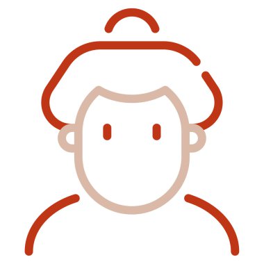 Sumo simgesi, vektör illüstrasyonu basit tasarım