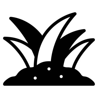 Çimen Çayırı simgesi, vektör illüstrasyonu basit tasarım