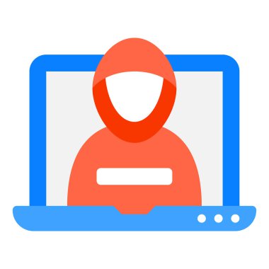 Siber Saldırı simgesi, vektör illüstrasyonu basit tasarım