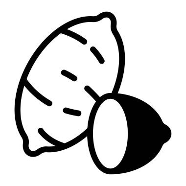 Yer elması simgesi, vektör illüstrasyonu basit tasarım