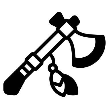 Tomahawk simgesi, vektör illüstrasyonu basit tasarım