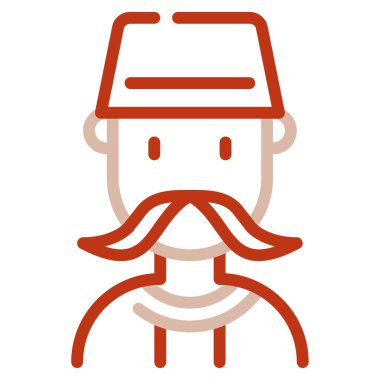 Kazak simgesi, vektör illüstrasyonu basit tasarım