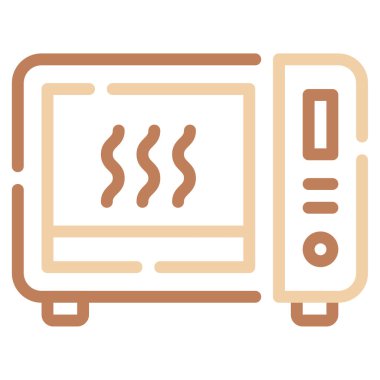 mikrodalga simgesi, vektör illüstrasyonu basit tasarım