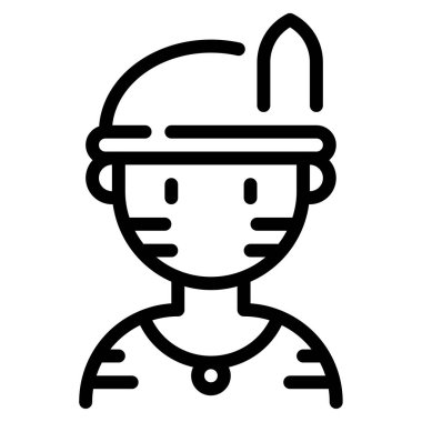 Afrikan simgesi, vektör illüstrasyonu basit tasarım