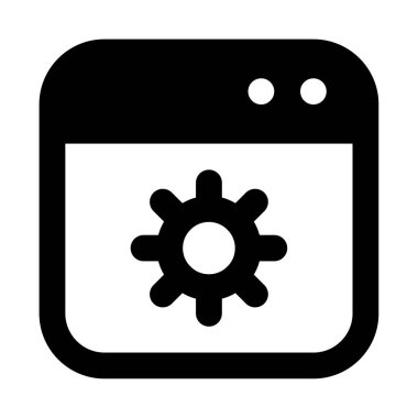 Teknik SEO simgesi, vektör illüstrasyonu basit tasarım