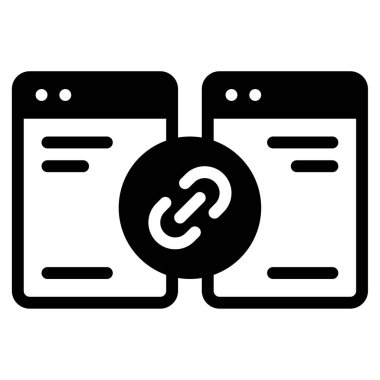 Bağlantı simgesi, vektör illüstrasyonu basit tasarım