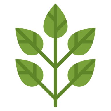 Taze Bitkiler simgesi, vektör illüstrasyonu basit tasarım