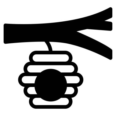 Arı Kovanı simgesi, vektör illüstrasyonu basit tasarım