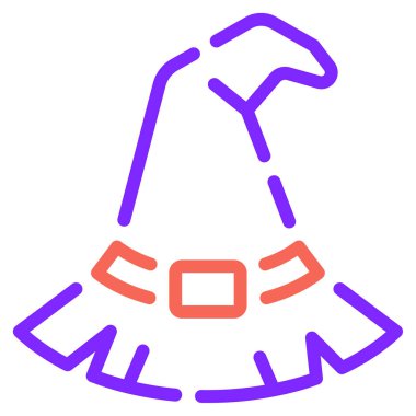 Cadı Şapkası simgesi, vektör illüstrasyonu basit tasarım