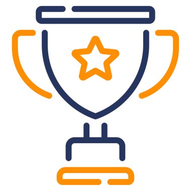 Kupa simgesi, vektör illüstrasyonu basit tasarım