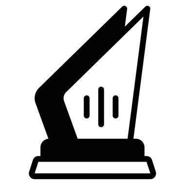 Plaket simgesi, vektör illüstrasyonu basit tasarım