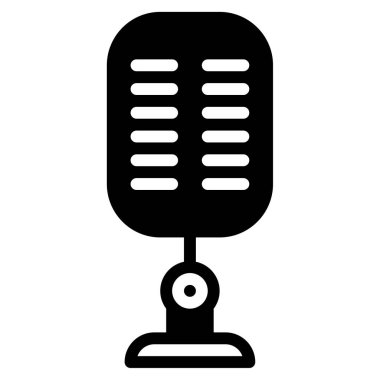 Mikrofon 7 simgesi, vektör illüstrasyonu basit tasarım
