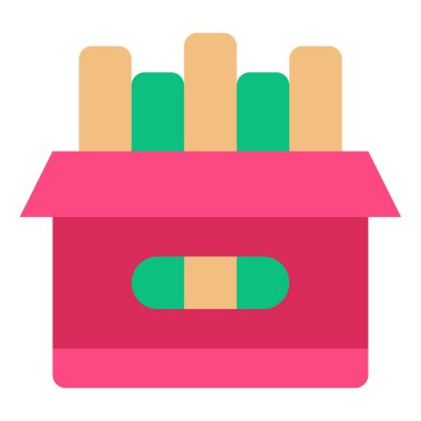 tebeşir simgesi, vektör illüstrasyonu basit tasarım