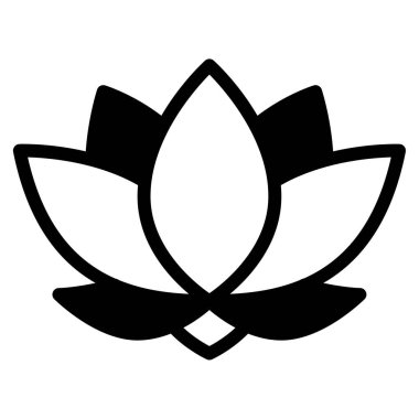 Lotus icon, vector illustration simple design