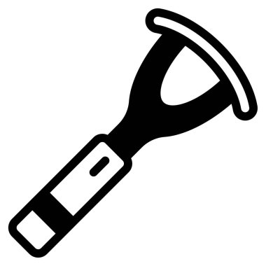 Dil Kazıyıcı simgesi, vektör çizimi basit tasarım