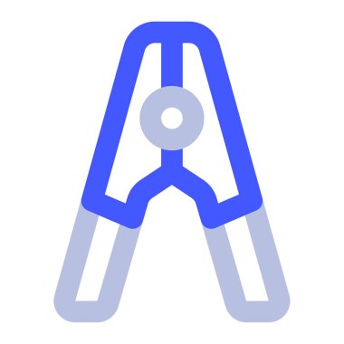 Klemp simgesi, vektör illüstrasyonu basit tasarım