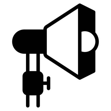 Softbox simgesi, vektör illüstrasyonu basit tasarım