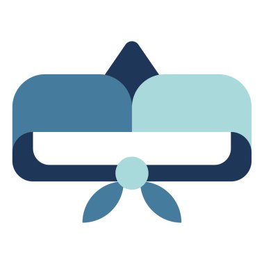 Pengikat Kepala simgesi, vektör illüstrasyonu basit tasarım