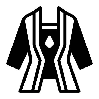 Kebaya simgesi, vektör illüstrasyonu basit tasarım