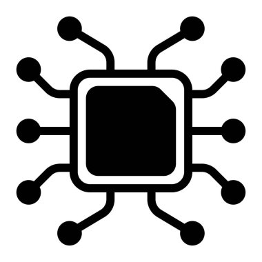 Tehdit Zeka simgesi, vektör illüstrasyonu basit tasarım