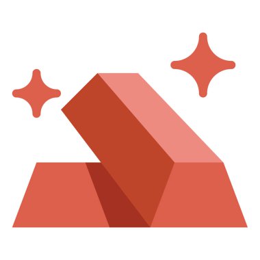 Bullion Çubukları simgesi, vektör illüstrasyonu basit tasarım