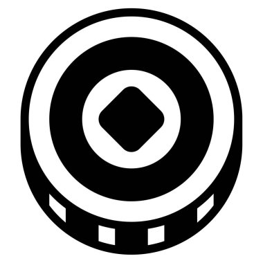 Altın Sikke simgesi, vektör illüstrasyonu basit tasarım