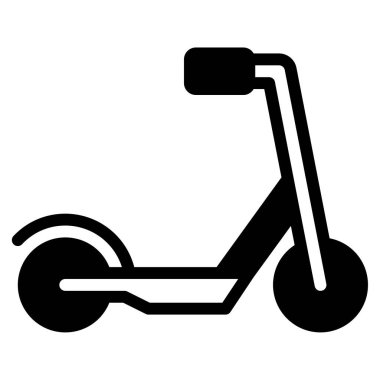 scooter simgesi, vektör illüstrasyonu basit tasarım