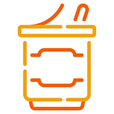 yoğurt simgesi, vektör illüstrasyonu basit tasarım