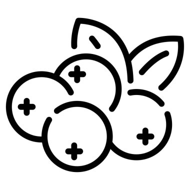 Kızılcık simgesi, vektör illüstrasyonu basit tasarım