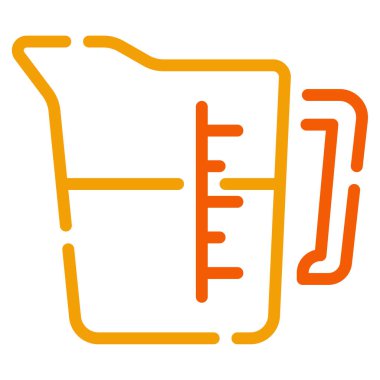 ölçüm kabı simgesi, vektör illüstrasyonu basit tasarım