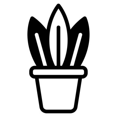 Bitki simgesi, vektör illüstrasyonu basit tasarım