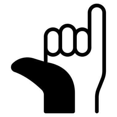 Shaka işaret simgesi, vektör illüstrasyonu basit tasarım