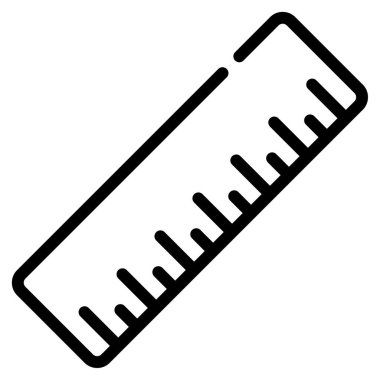 Ruler icon, vector illustration simple design