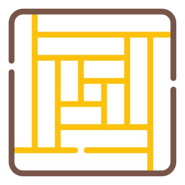 El yapımı Yorgan simgesi, vektör illüstrasyonu basit tasarım