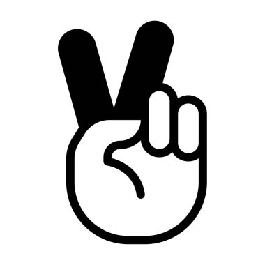 Barış İşareti simgesi, vektör illüstrasyonu basit tasarım