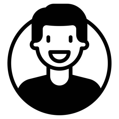 Profile icon, vector illustration simple design