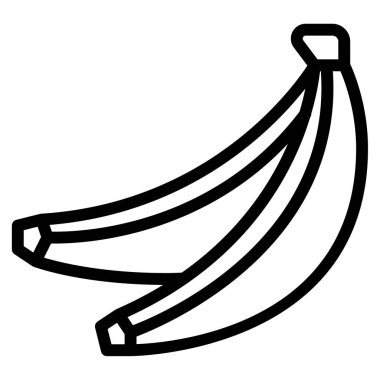 Muz Bunch simgesi, vektör illüstrasyonu basit tasarım