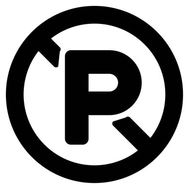 Park Simgesi Yok, vektör illüstrasyonu basit tasarım