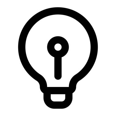 Ampul simgesi, vektör illüstrasyonu basit tasarım