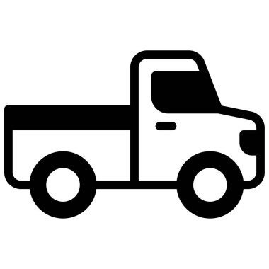 Pickup simgesi, vektör illüstrasyonu basit tasarım